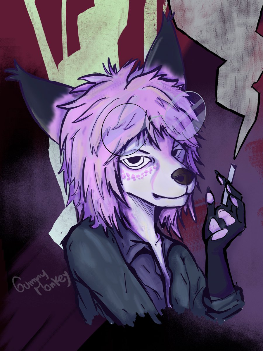 A small portrait of my little fox 🦊, now it's my turn to draw my monkey 🐒

#furryartwork #furryfandom