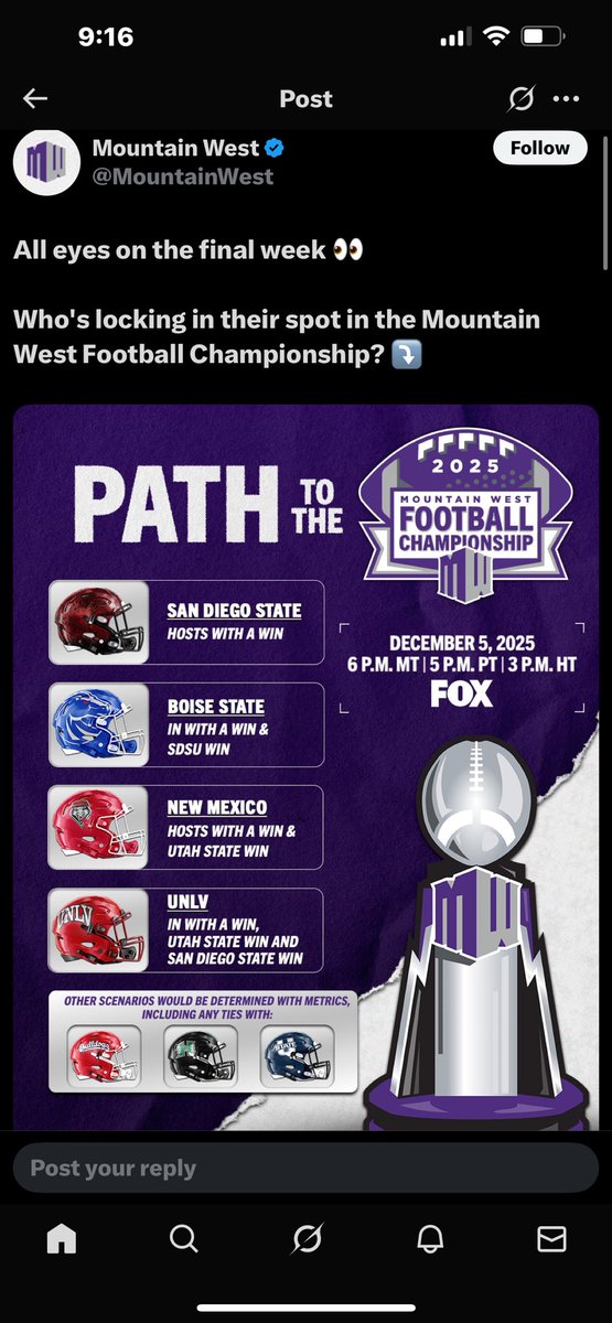 BoiseSportsFan's tweet photo. @Nathan_26_ If it comes down to these computer rankings why would the mountain west post this yesterday on X? https://t.co/wnFdTQy3fy