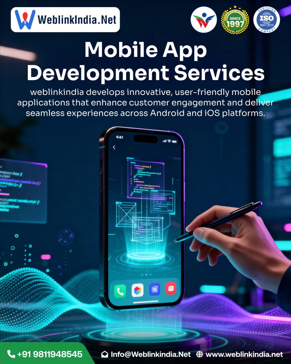 WEBLINKIndia's tweet image. We develop innovative, user-friendly apps for Android &amp;amp; iOS that don&apos;t just sit there—they engage, excite, and convert.

weblinkindia.net

#MobileAppDevelopment #AppDeveloper #AndroidDev #iOSDev #Startup #Tech #BusinessGrowth #DigitalTransformation #UserExperience #Weblink