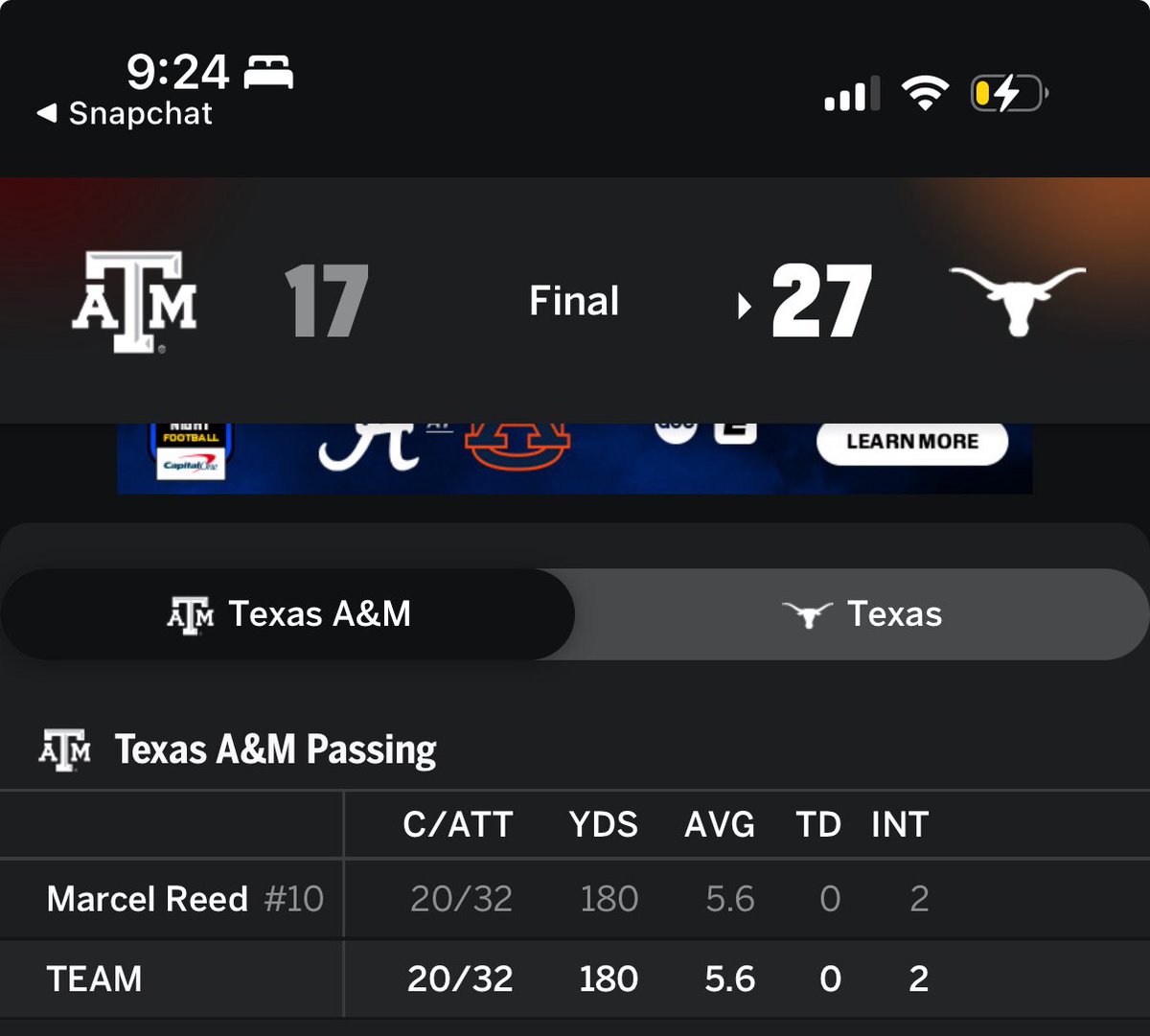 This is who people think should be the heisman?!? All you had to do was WIN against a team with 3 (YES THREE) losses. Biggest game of the year and you don’t show up is not heisman worthy. Jrod showed up against a BYU team that was the biggest game of the year for tech.