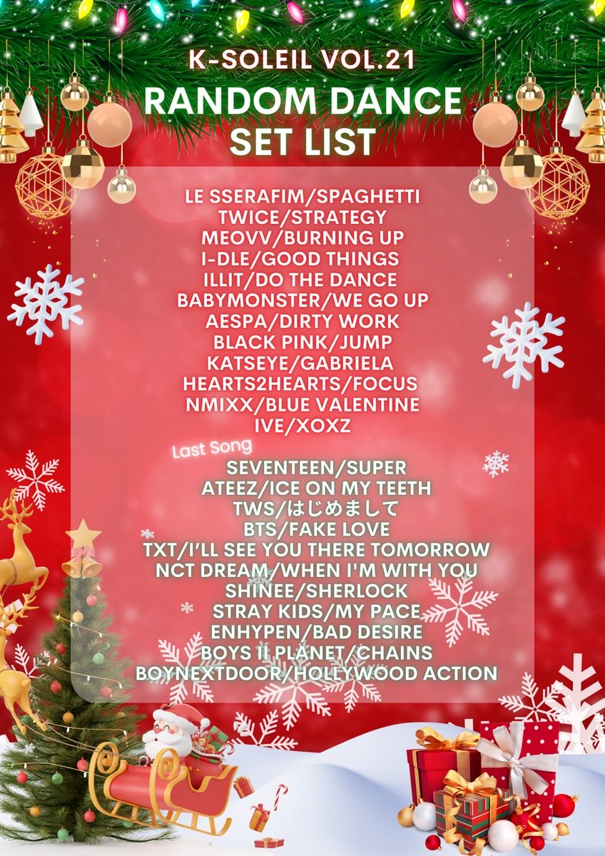 📣Vol.21ランダムダンス発表

ランダムダンスセットリスト公開！

たくさんのご参加お待ちしております☀️
※入場者/出演者どなたでも参加可能です
※記載は流れる順ではありません