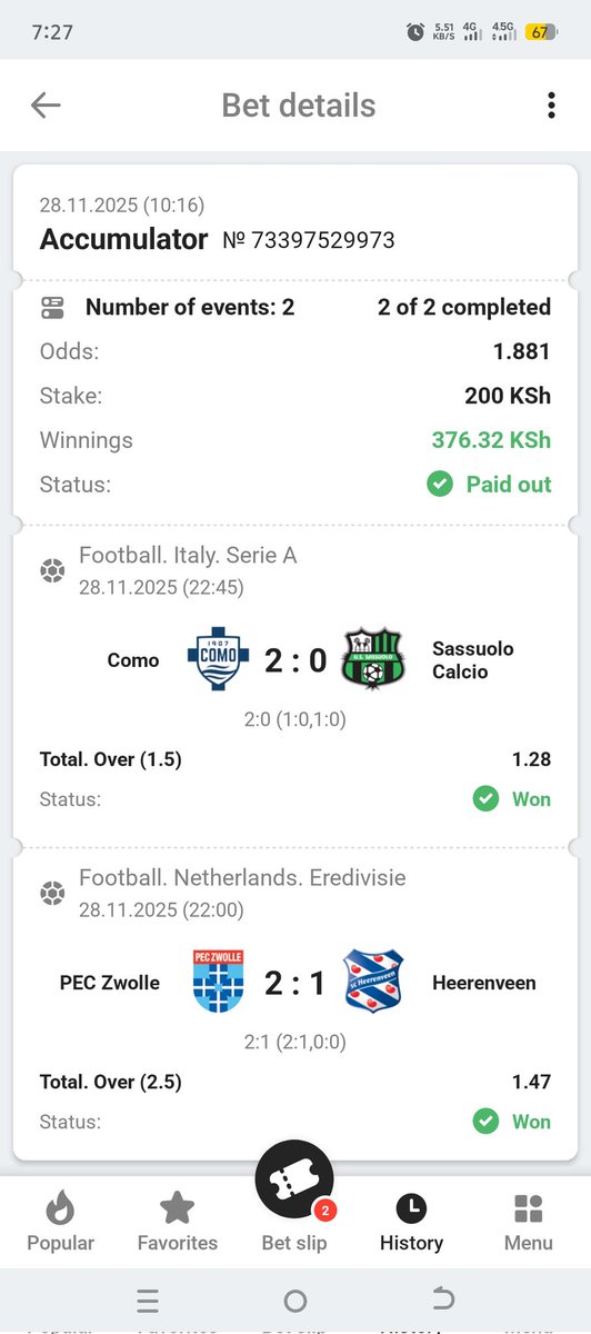 🇽 🇵 🇦 🇷 🇮 🇧 🇪 🇹

💥💥💥Boooooom 💥💥💥

1.8 odds landed ✅

Congratulations to those who played 🔥❤️✅🤑🎉

( *TAX*FREE ZONE!*)

REGISTER HERE➡️bit.ly/REGLINK_FELIX2…

PROMO CODE➡️ *FELIX2030*

ANDROID APP➡️bit.ly/APPLINK_FELIX2…