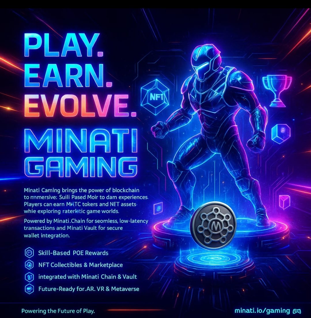 HSariya3399's tweet image. Minati has explored itself into the gaming industry with one of pioneer in this field. #MNTC #Minatifi #crypto #tech #ecosystem #exchange #blockchain #cryptonews #nfts #investor #game #business #AI