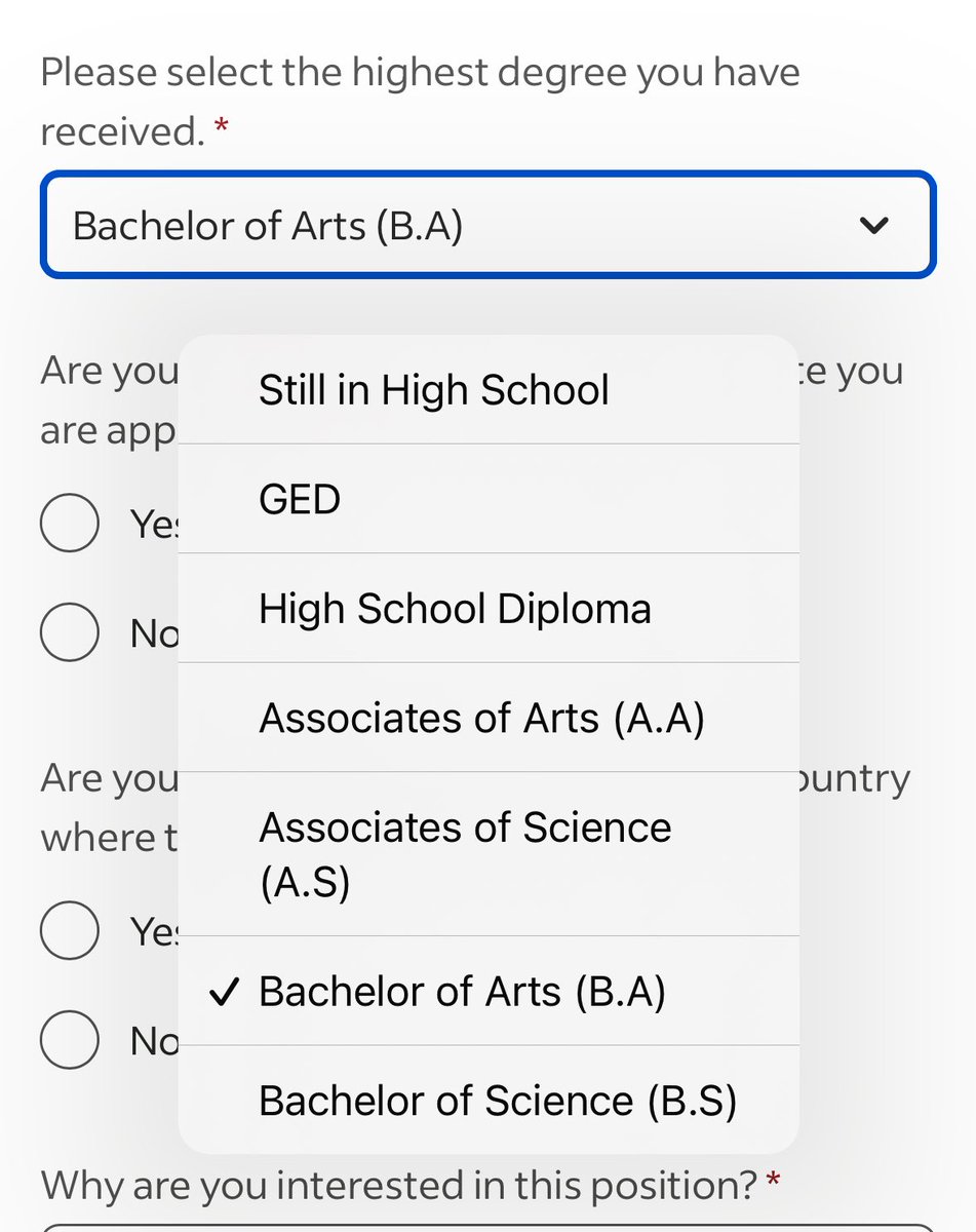 rose_fol's tweet image. When the highest degree you’ve earned isn’t even on the list #quickflex