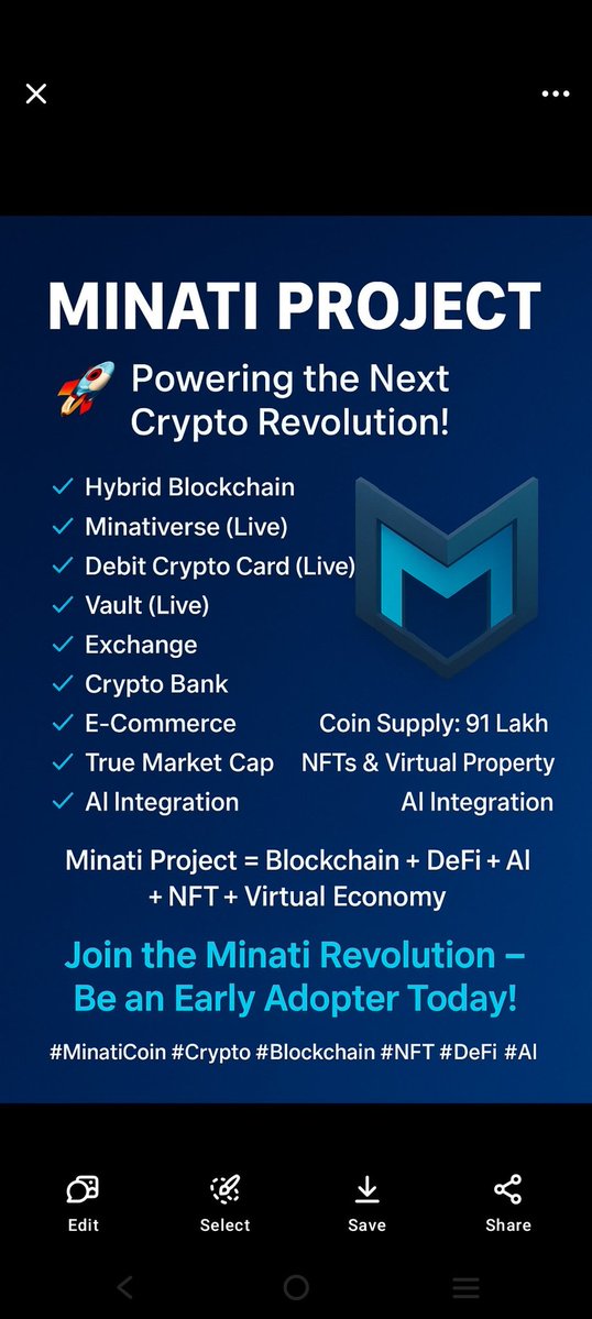 HSariya3399's tweet image. Minati is the single platform with endless opportunities. #MNTC #Minatifi #crypto #tech #ecosystem #exchange #blockchain #cryptonews #nfts #investor #game #business