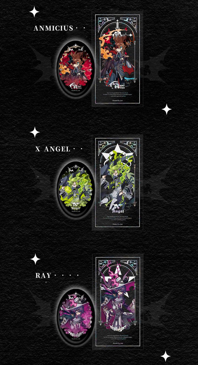 🕯소리의 계약서 뱃지&amp;투명 포토카드 세트🕯

📢제품 특징: 수납함에 NFC 칩이 내장되어 있어, 기기를 통해 해당 캐릭터의 음성 파일을 재생할 수 있습니다.

-크기-
소리의 계약서 뱃지: 64mm*93mm
투명 포토카드 세트: 80mm*150mm

가격: 44.9위안 (세트)