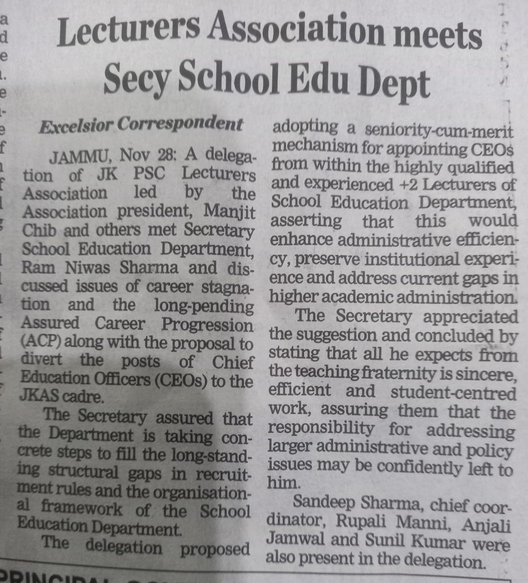 PSC LECTURERS' ASSOCIATION (CWC) JAMMU tweet media