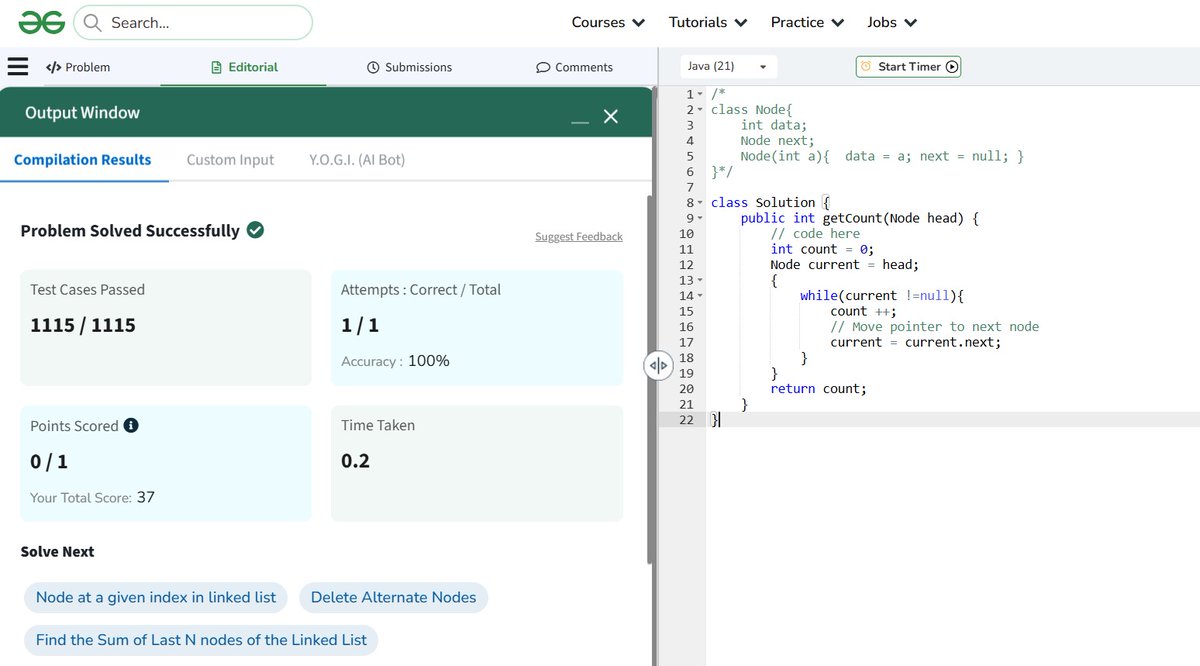 SaurabhSin8534's tweet image. 🎯 DAY 86 of #100DaysOfCode 

&amp;gt;Solved 1 basic question of linked list (count nodes) @geeksforgeeks 

&amp;gt;Solved 1 medium question of leetcode (question no 49 ) = Group anagram @LeetCode 

💻🖥️ Final semester is near So it&apos;s time to begin the preparation too...

#LeetCode #CodingLife