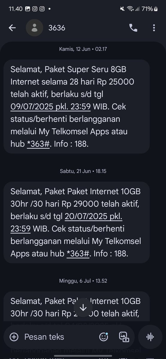 WinWin777_'s tweet photo. Anjir emg @Telkomsel naik mulu bbm aja naiknya kagak kaya gini amat dari 25k ke 29k trs 35k sekarang jadi 42k yang bener ajaa https://t.co/3YdxFz5TwM
