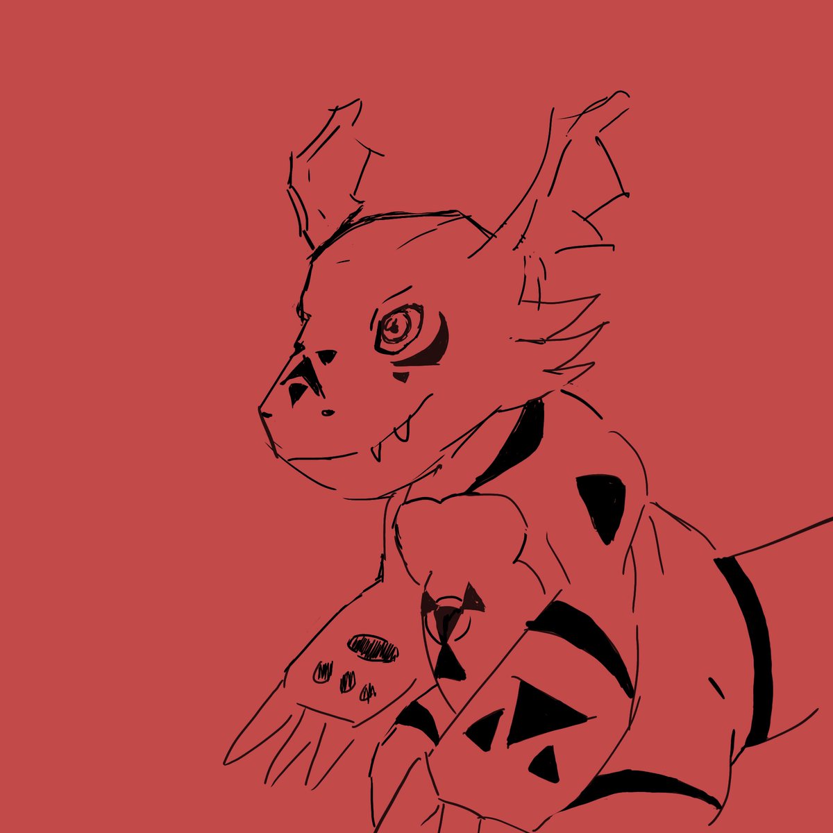 Quick guilmon sketch😁😁
