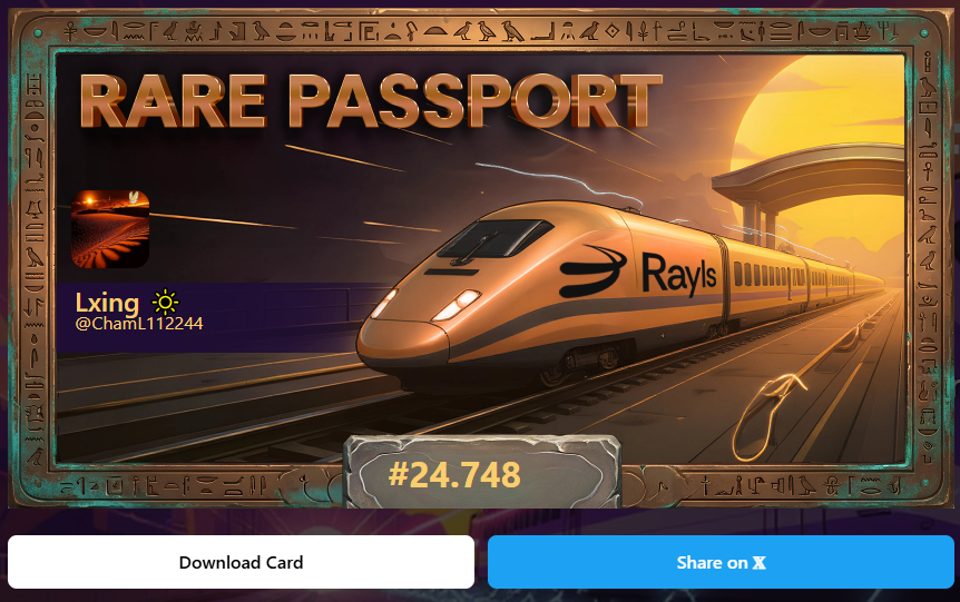 ChamL112244's tweet photo. The Rayls manifesto just went live. The early passports are disappearing fast! Get yours before the train leaves the station.

#24.748!

 https://t.co/wdS2RWdUV8 https://t.co/TfjWtkJCCc
