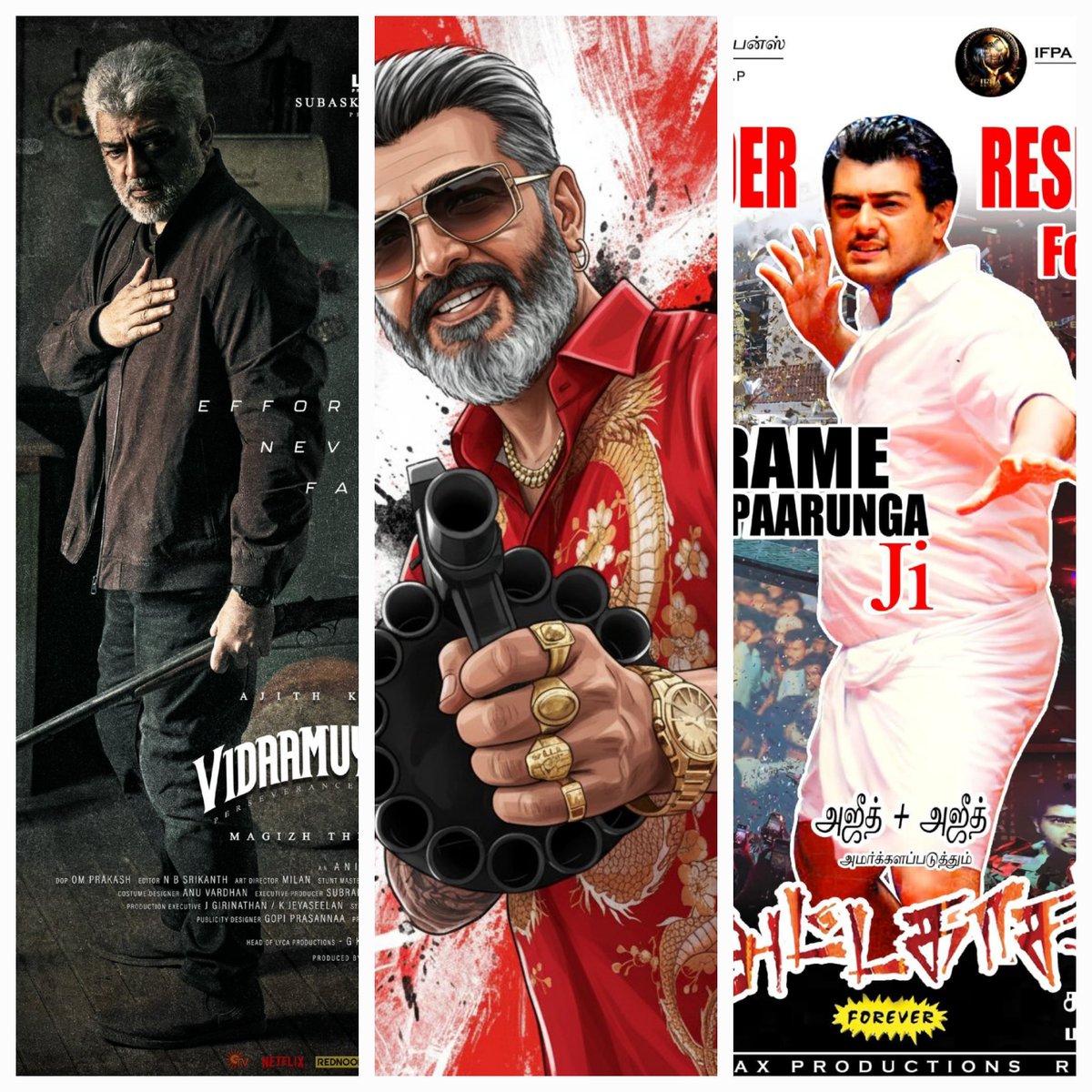 rameshlaus's tweet image. Class.. Mass.. Re-release..

#AK keeps TN theaters running in 2025.. 🔥 

#VidaaMuyarachi #GoodBadUgly #Attagasam