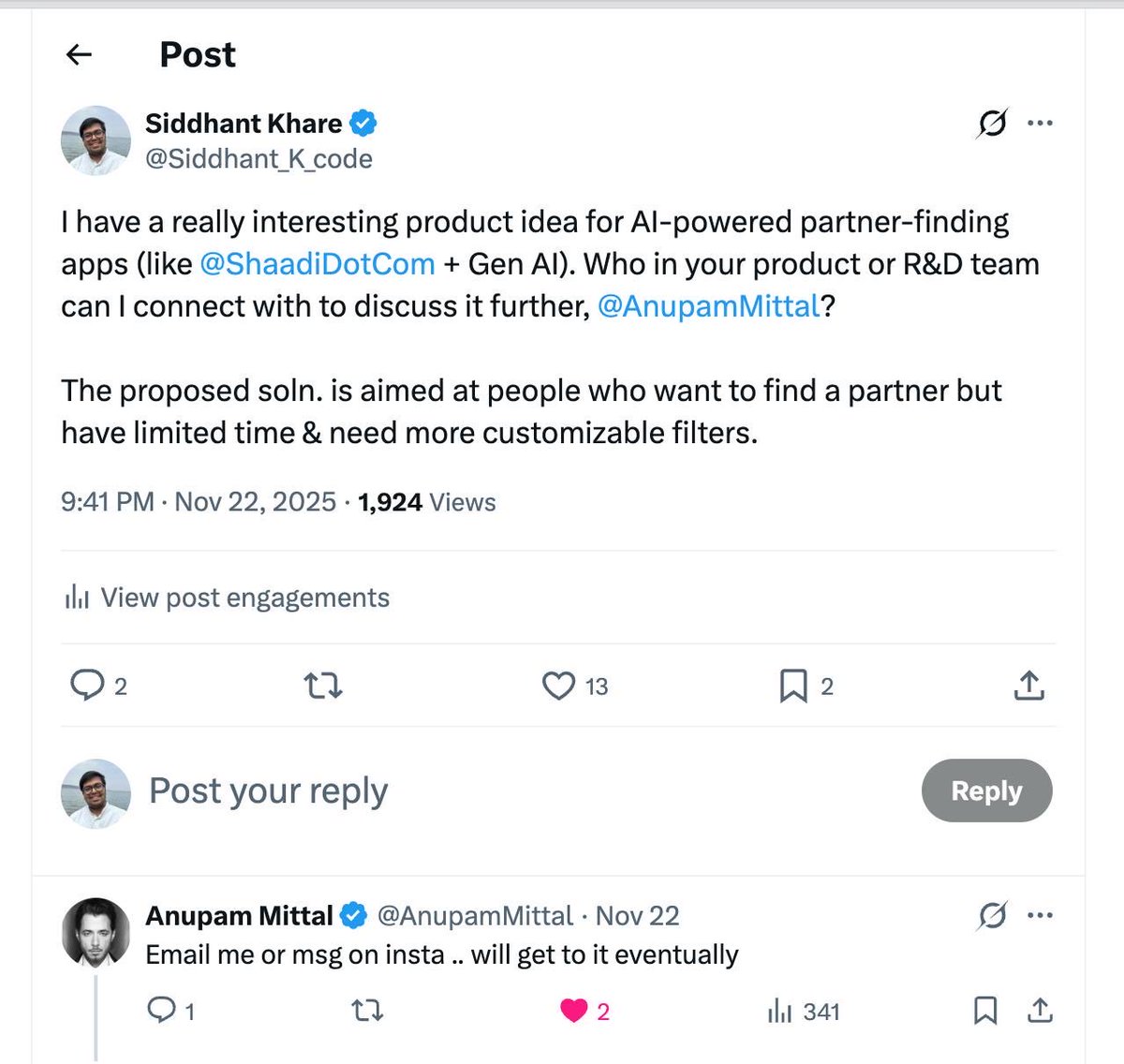 Siddhant_K_code's tweet image. A public proof that you get what you ask for