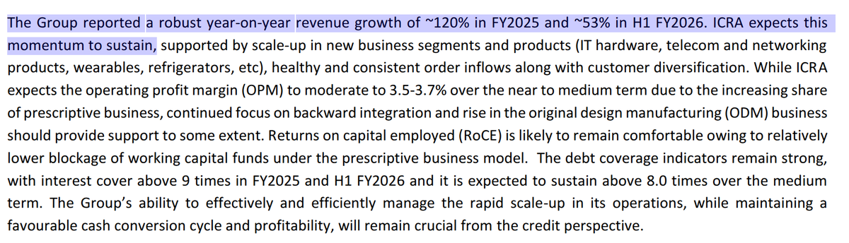 agarwlGaurav's tweet photo. ICRA expects Dixon's revenue growth momentum to sustain. https://t.co/o5uRKWyeGi
