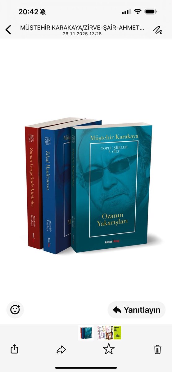 “Sevdam sürgünümün bittiği yerlerdedir.”

Her cumartesi akşamı saat 22.00’de YouTube kanalımda gerçekleştirdiğim,
“Zirve Şairlerimizden Şiirler”programımda bu akşamki 
(29 Kasım 2025) CANLI yayın konuğum, şiiri kemikten damlayan ilik, kıskanç mı kıskanç nazlı bir sevgili bilen,