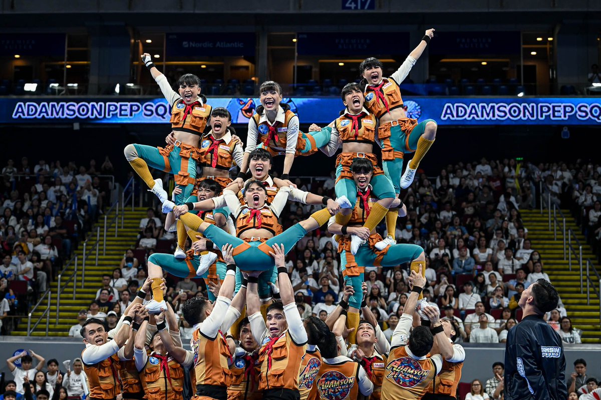 Swiper, no swiping (the gold)! Do you see the gold? Ain't no mountain high enough for an #ADUventure as the Adamson Pep Squad aims to turn last year's silver to gold in the #UAAPCDC2025!

(Photos: UAAP)