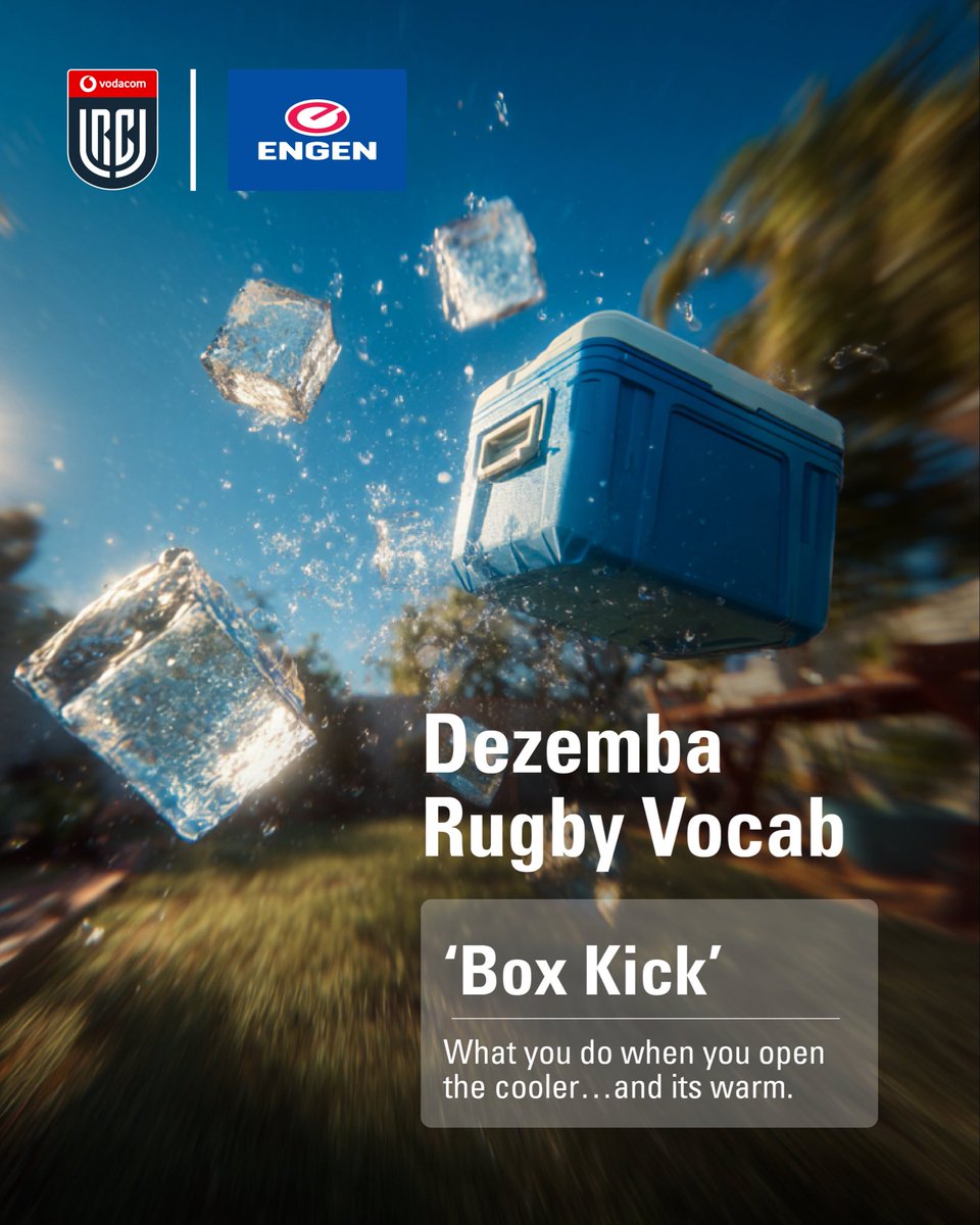 Ke Dezemba is loading, which means URC derbies, braais, cousins you haven’t seen all year… and a cooler that must never flop.​​

Stay cool Mzansi, URC derby season is coming. ​

#URC #EngenRugby #Dezemba #BraaiCulture #BullsvsLions