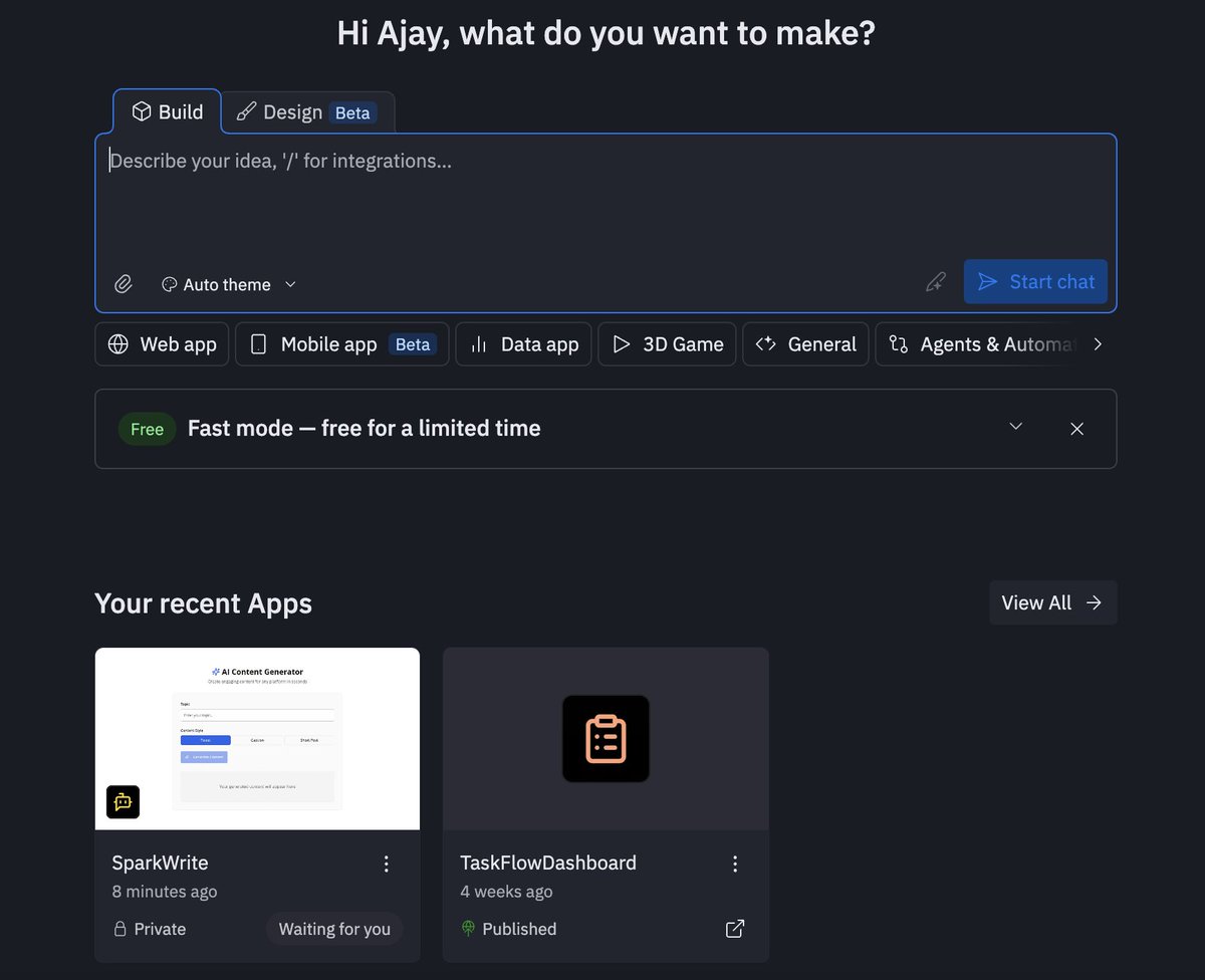 ajaysharma_here's tweet image. I built a custom content generator app on Replit in minutes.

I wrote 0 lines of code.

Here&apos;s how :