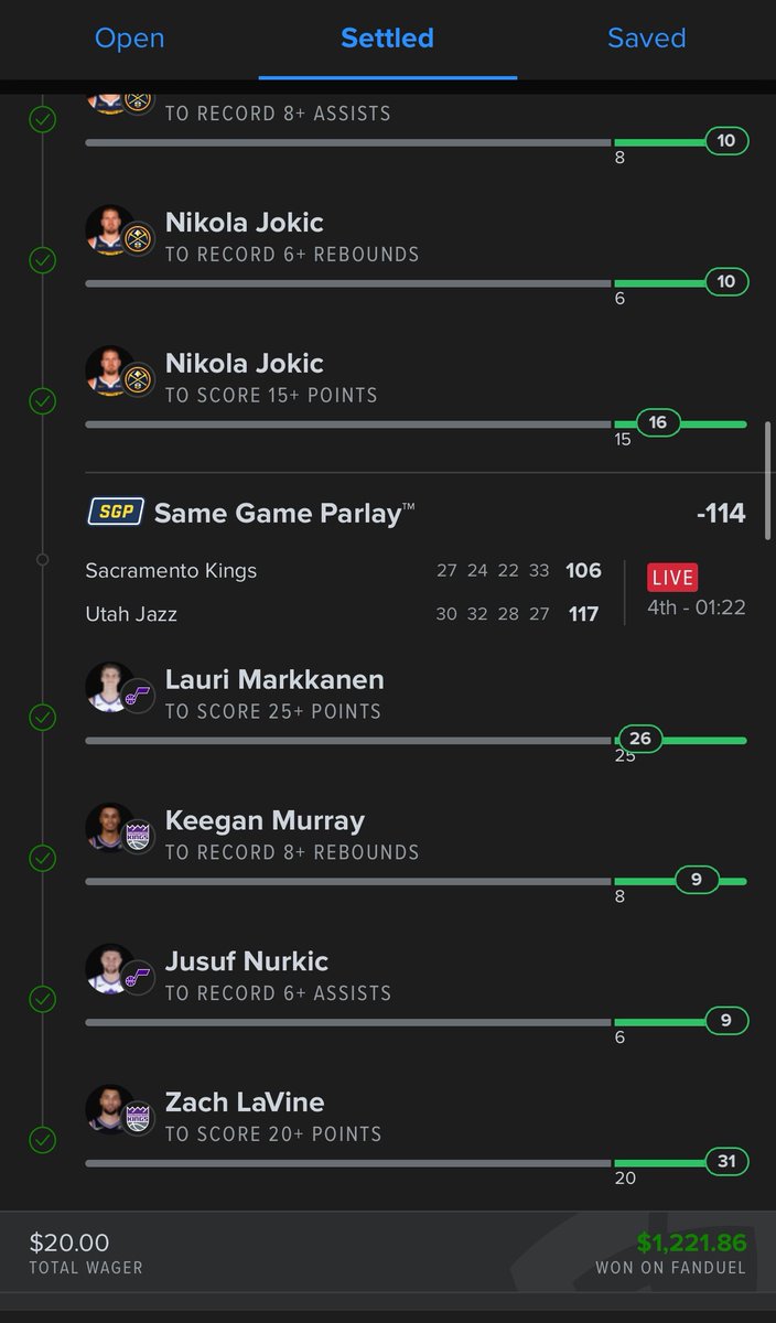 mchaney97's tweet photo. BANG! $20 into $1,200! 💸🏀 https://t.co/Kn1xo1ahDj