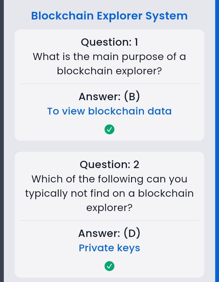 Eaziboy2127's tweet image. 🔥 SYNTAX VERSE Daily General quiz answer !
🗓️ 29.11.2025

❓ Title : Blockchain Explorer System
🎁 Reward : 26.12 $SYNTAX

✅ Answers : B,D,C,C

✅ Syntax Verse link : syntaxverse.com/rf/7ZH1I11JDP2

Follow me and share for fast quiz updates 

#syntax #syntaxverse #syntaxgeneralquiz