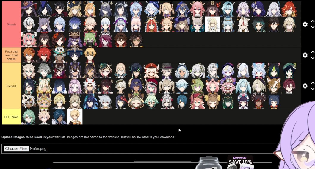NotAzutan's tweet image. THE CORRECT TIER LIST