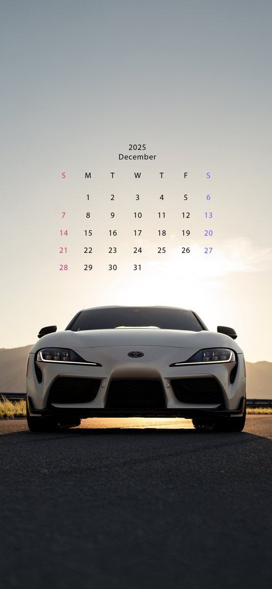 TOYOTA_PR's tweet photo. 【トヨタ公式壁紙配布】
11月の壁紙第4弾！
今回のクルマはGRスープラ！
12月のカレンダーもご用意！

配布した写真はぜひ壁紙やプロフィールアイコンにも使ってみてください

#TOYOTAWALLPAPER https://t.co/CkrhDEUrhJ