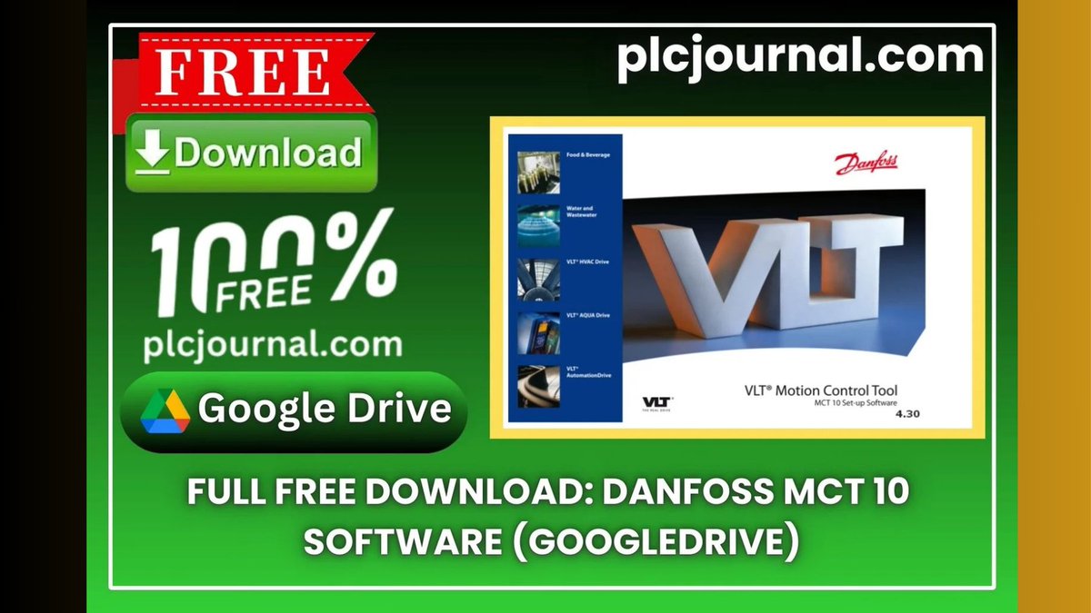 plcjournal's tweet image. 🚀 Danfoss MCT 10 — Full Free Download (Google Drive)
🔧 VFD &amp;amp; Motion Control Programming Now Easier!
Working with Danfoss VLT Drives ? 
Then MCT 10 Software will speed up your work by 3X 
#danfoss #mct10 #vfdsoftware #vlt #plcjournal #vfdtraining 
 #plcprogramming