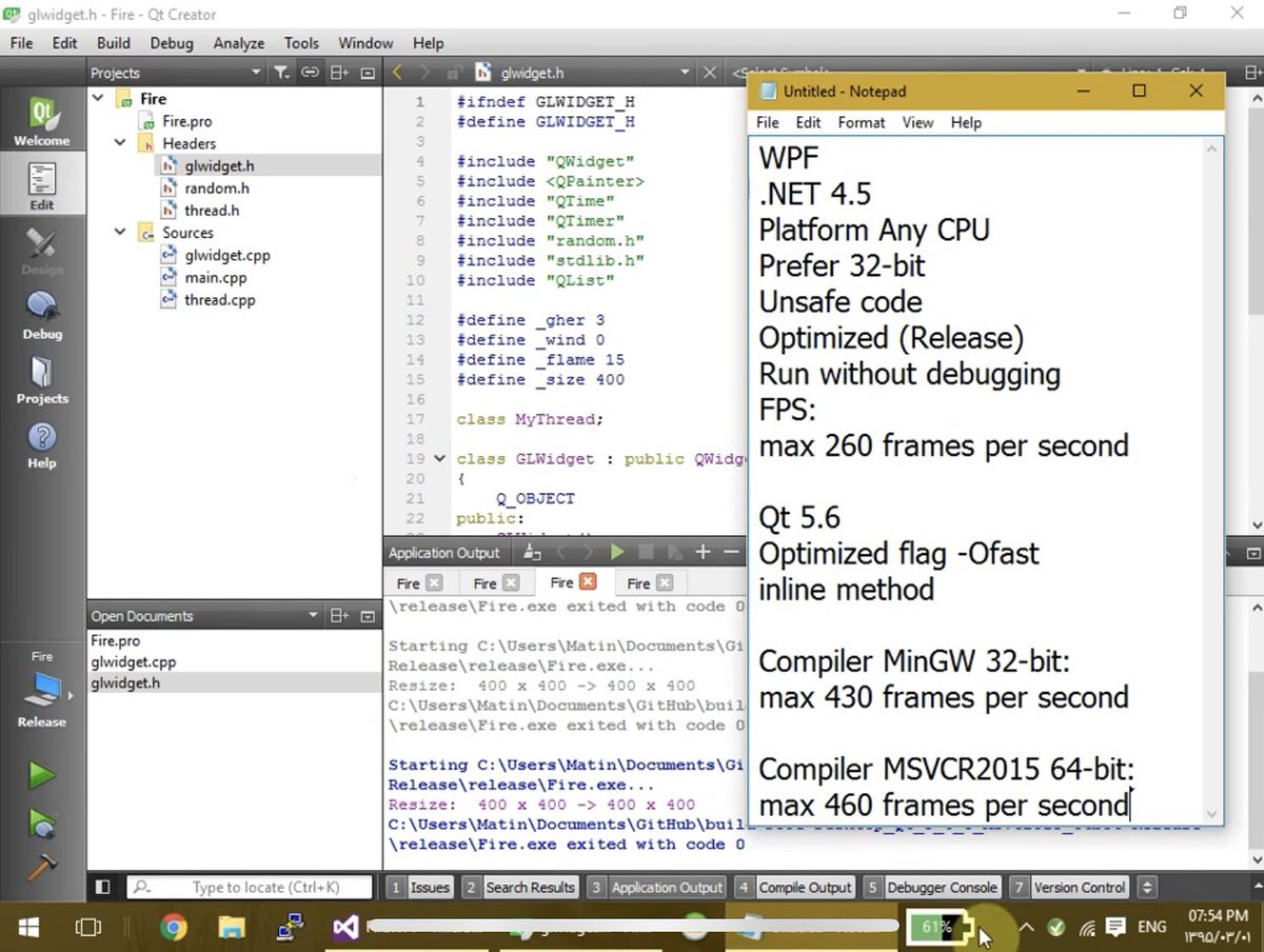 skywind3000's tweet image. win 11 渲染慢主要是他们强推 wpf/xaml，而 wpf 本身就是一个比较慢的东西，不但冷启动慢，平时渲染也慢，有人做过对比，绘制同样的东西 wpf 渲染帧率 260 fps，而 qt 是 460 fps，比 wpf 快一倍：