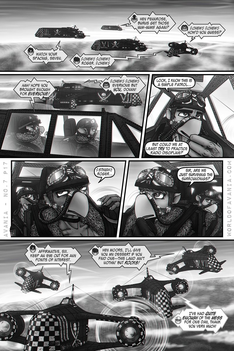 WorldOfAvania's tweet photo. Issue No.7 of my #webcomic Avania, continues its second chapter with an impromptu air patrol inside friendly airspace... But that doesn't mean there can't be any suprises!

Avania No.7, pages 16-19 https://t.co/WZqT4VbQVH https://t.co/Wv6tL0rbwo
