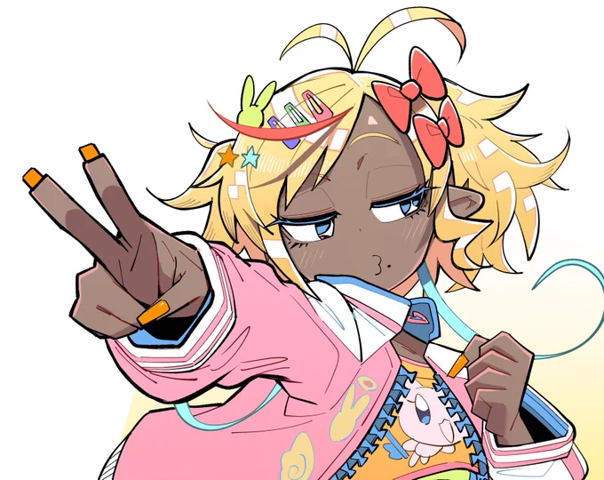 Skeb描いた 手のじゃんけん差分がお気に入り (レイヤー表示/非表示12パターン選べるぞ!)