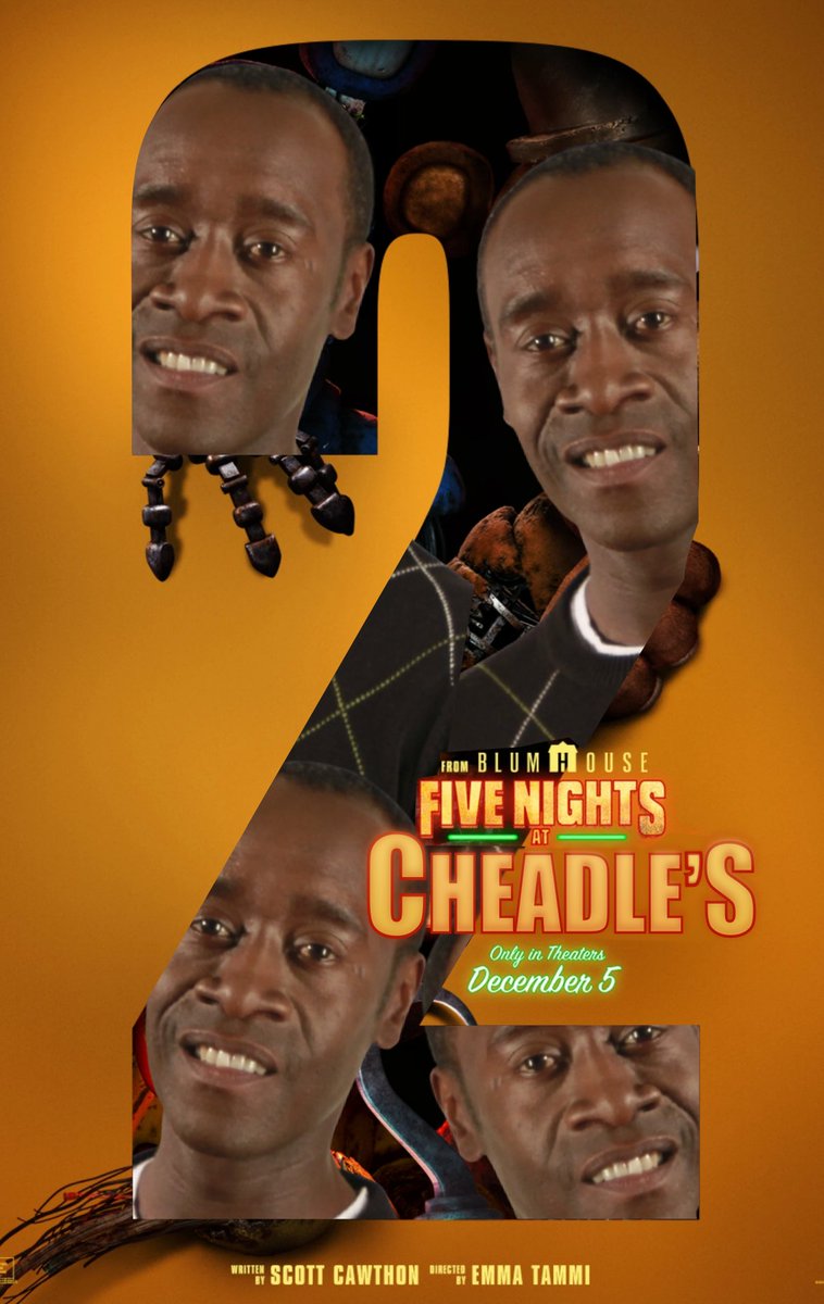 Had to do Five Night's at Cheadle's too of course, both Toy and Withered variants!! #DonCheadleDay
