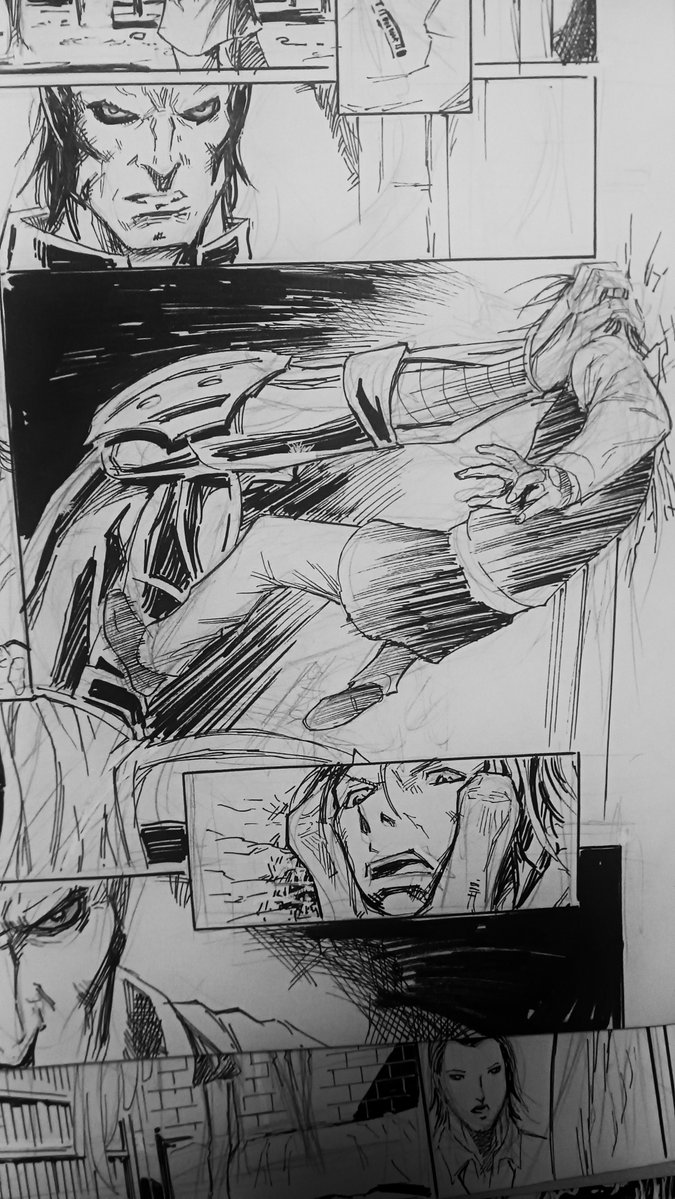 WaywardCrossArt's tweet image. Revisiting an old Zokusho page from the unfinished first issue from volume 6. #makecomics #indiecomucs #sketch