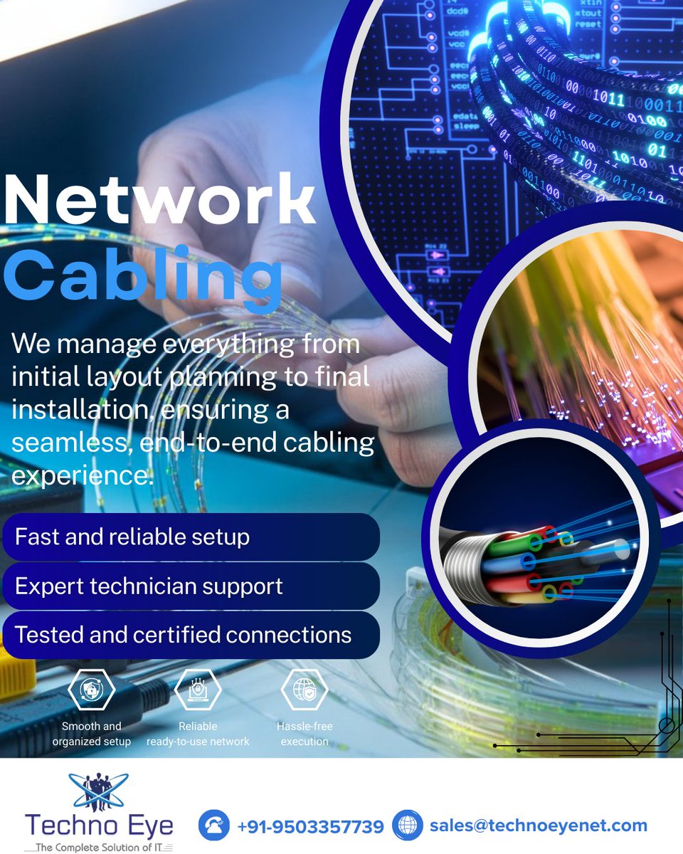 Technoeyenet's tweet image. 🚀 Upgrade your connectivity with seamless, high-performance network cabling—because your business deserves a network that never slows down. ⚡📡

📞 Connect with us today for a seamless cabling setup! 💼🔧
.
.
#NetworkCabling #StructuredCabling #TechnoEye #ITInfrastructure