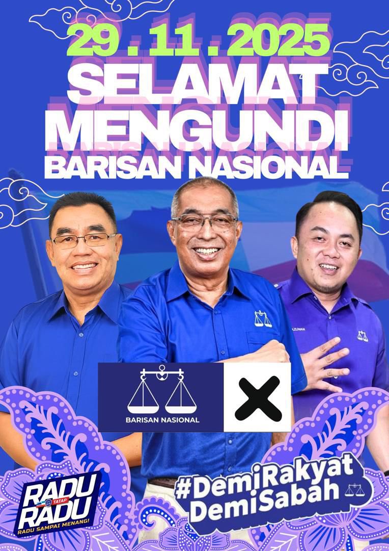 ahmadmaslan's tweet photo. Berita Baik:

PDM Kagurahan, DUN #Tempasuk, #KotaBelud. Pengundi putih sudah keluar 79.6% iaitu 266/334. Jam 1.05 tghari.

Jika semua PDM begini, sangat baik utk #BN #BarisanNasional. Kita boleh melakukan…ada sedikit masa lagi. https://t.co/1lHUs4jzfw
