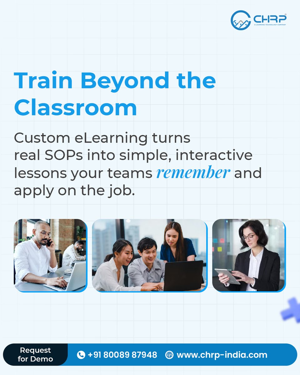 chrp_india's tweet image. Custom eLearning turns real SOPs into simple, interactive lessons your teams actually remember - and apply on the job.

Transform your SOP training with @chrp_india 
🌐 chrp-india.com | 📩 reach@chrp-india.com | 📱 +91 80089 87948
#CHRPIndia #CustomElearning