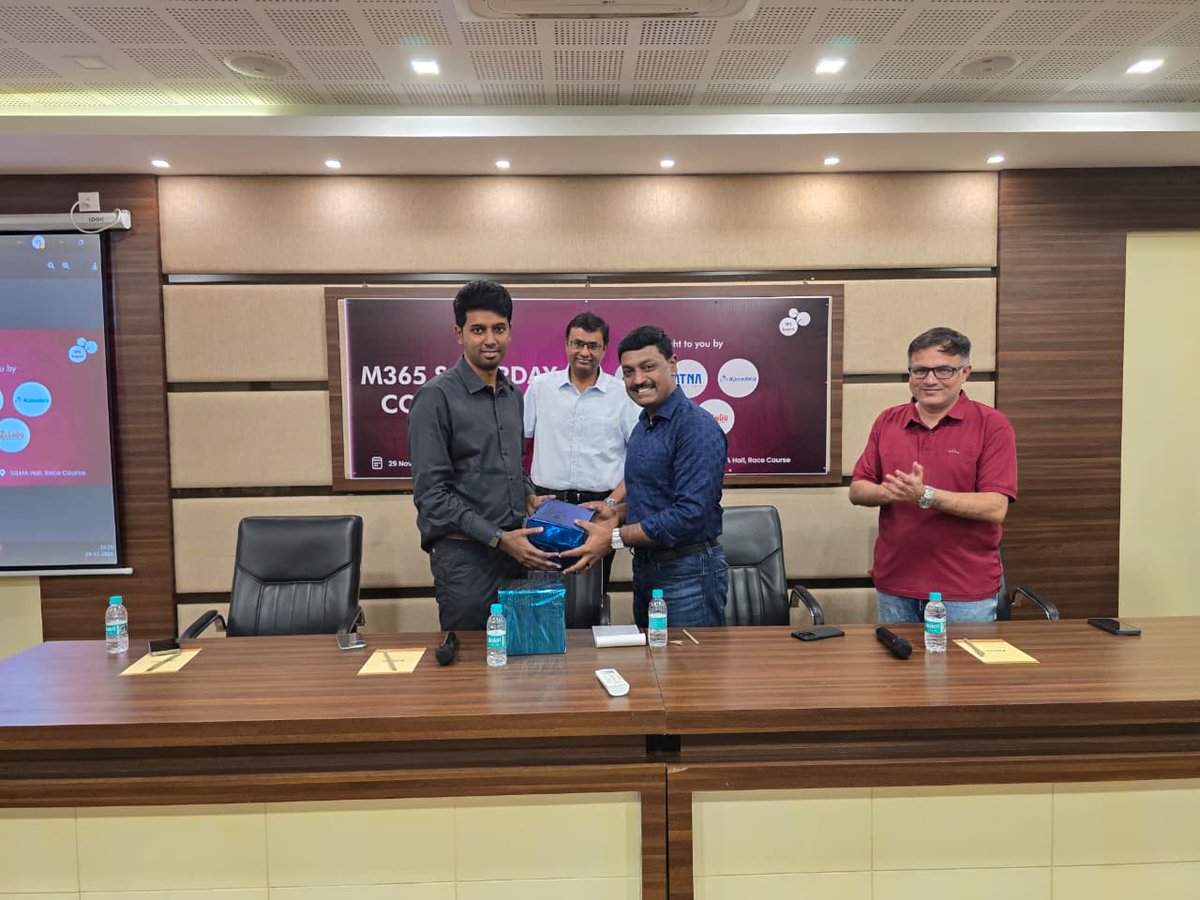 🎖️ We were honoured to felicitate Mr. Senthil Ganesh Kuppuswamy Kuppusamy, Managing Trustee – RVS Institutions, and Mr. Prashanth Subramanian, Co-Founder &amp; Executive Director of QUADRA, for their valuable presence and inspiring contributions to the event.

#M365Coimbatore