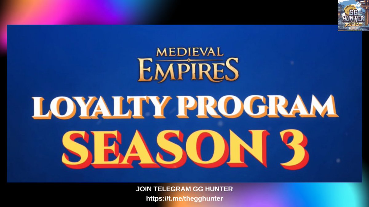 MEDIEVAL EMPIRES LOYALTY PROGRAM S3 <a href="/MedievalEmpires/">Medieval Empires</a> 

Join Here : loyalty.medievalempires.com/loyalty
-Connect Wallet
-Bind Social Account
-Complete Social Task
-Complete Game Task to Earn Gaming Point

Live from 25 Nov–25 Dec 2025. Earn Gaming and Social Points, climb leaderboard, and win!