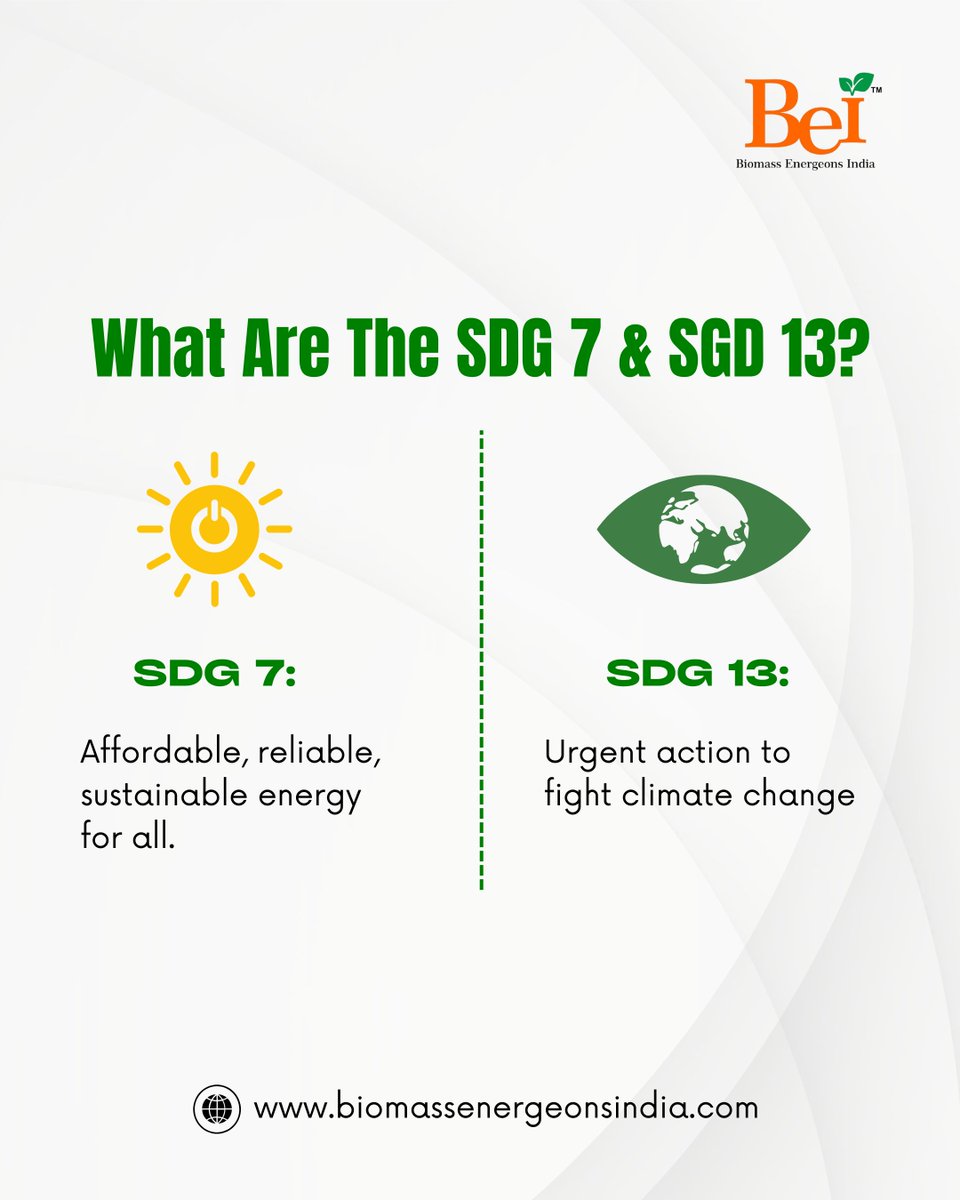 biomass_bei's tweet image. Biomass energy is turning farm waste into clean power, supporting SDG 7 and SDG 13 with affordable energy and real climate action. A smarter choice for people, farmers and the planet. 🌱⚡🌍
#BiomassEnergeonsIndia #SDG7 #SDG13 #ClimateAction #CleanEnergyFuture #Biomass