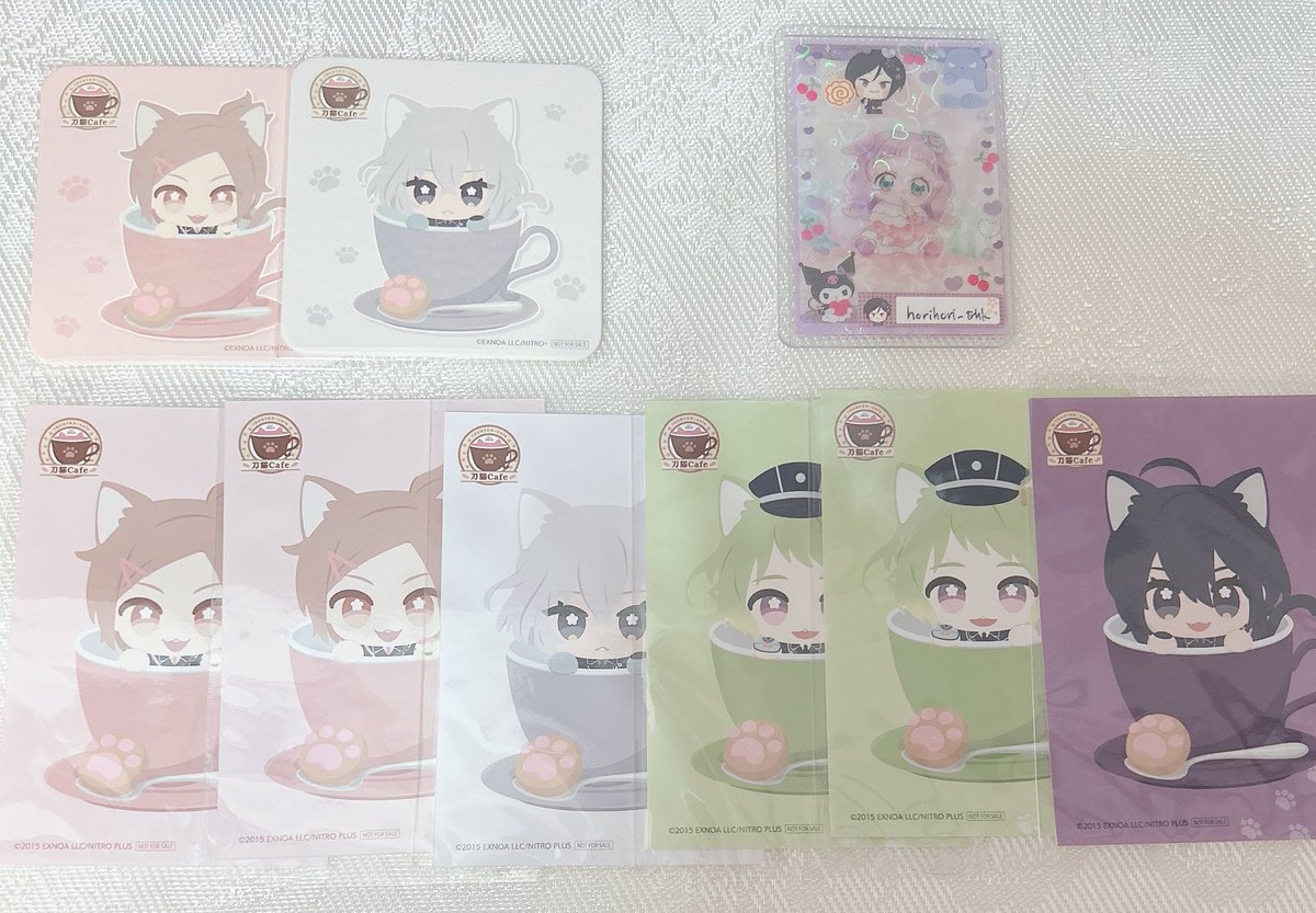 交換】刀剣乱舞 刀猫男士 とうにゃん カフェ 刀猫 Cafe 特典