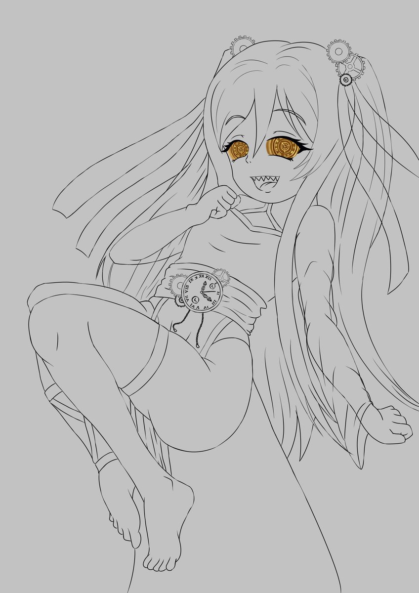 Compadre, que bonitos ojos tiene 🤣. continuo con el #dibujo de <a href="/Aetheriavoid/">Aetheria</a>. ya va tomando forma.