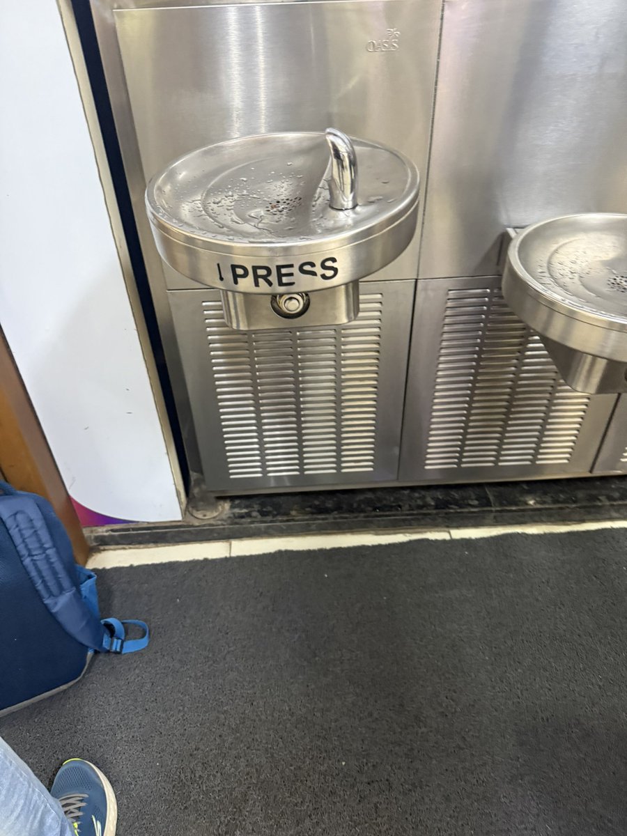 OverthinkKaAdda's tweet image. If you ever feel useless, just remember there’s a fountain out there trying to compete with a normal water dispenser. Its only upgrade? Maybe the disposable glass.

#justsaying #Lol #TravelHumour