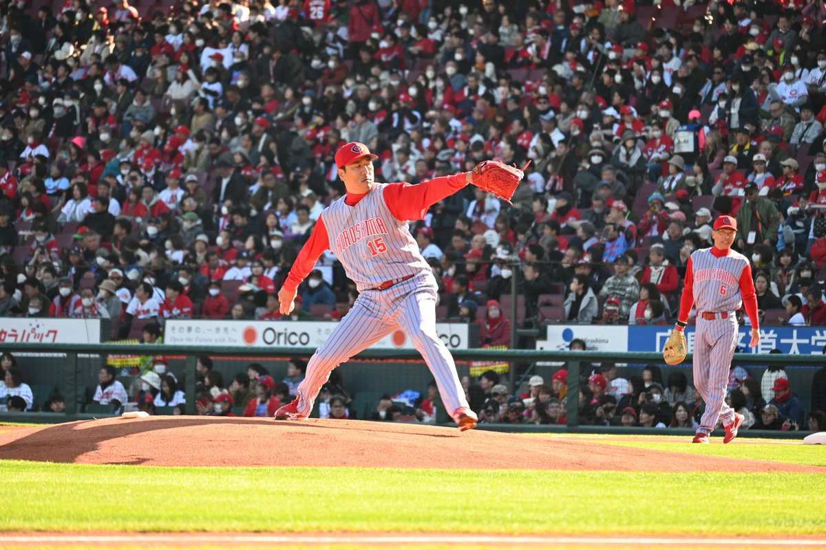 先発・黒田博樹投手。変わらないフォームでした。 #carp #広島 #黒田