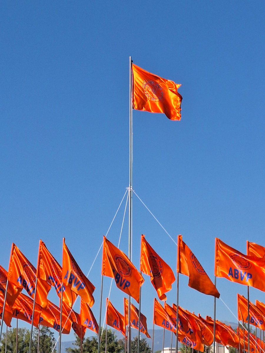 AnshulVidyarthi's tweet image. The environment of Adiveshan is filled with commitment, culture, and intellectual strength. It feels like a powerful reminder of our duty to the nation. 🇮🇳 #71stABVPConf