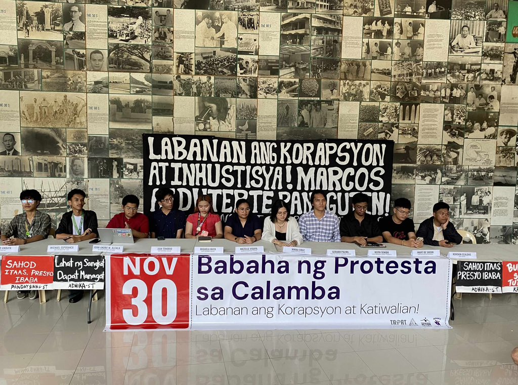 uplbperspective's tweet photo. NGAYON: Nagsagawa ng isang press conference ang youth organizations ng Timog Katagalugan sa Molawin Hall, SU Building ngayong araw, ika-29 ng Nobyembre na may temang, “ST Youth Press Conference: Lahat ng Sangkot, Dapat Managot!”

#STYouthPressCon 
#IkulongNaYanMgaKurakot https://t.co/mb877gbYHg