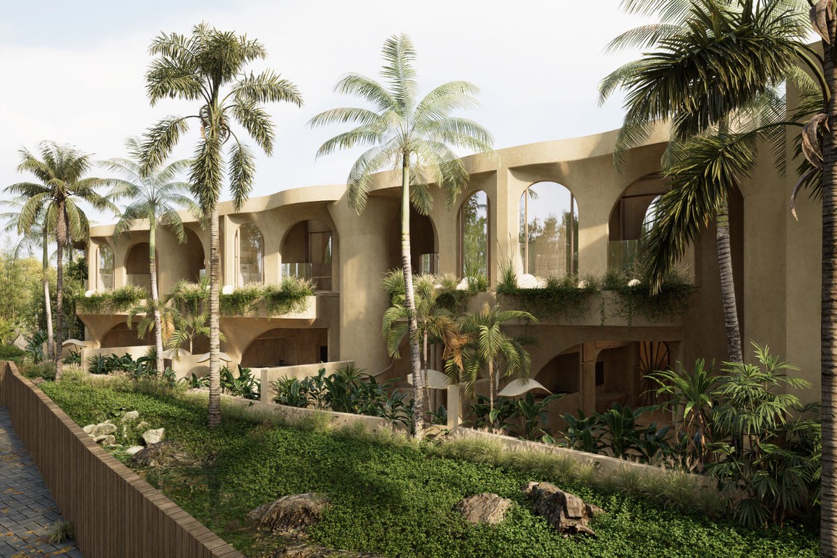 Prastorialfarez's tweet image. Exploring organic geometry and natural materials to create spaces that truly connect with their surroundings.✨
#Archinature #architecture3d #d5