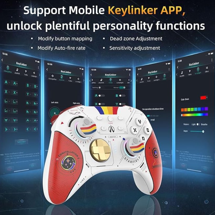 DitCompany's tweet image. Wireless Controller for Switch Pro, with Hall Effect Joystick/Trigger, for PC/Switch/Steam/Tablet/Phone, Switch Remote Gamepad with NFC/Motion Sense/Macro/Wake-up/Rumble with 2 Thumb Caps 
#wireless #controller #portable #videogames #accessories #latest #technology #gadgets