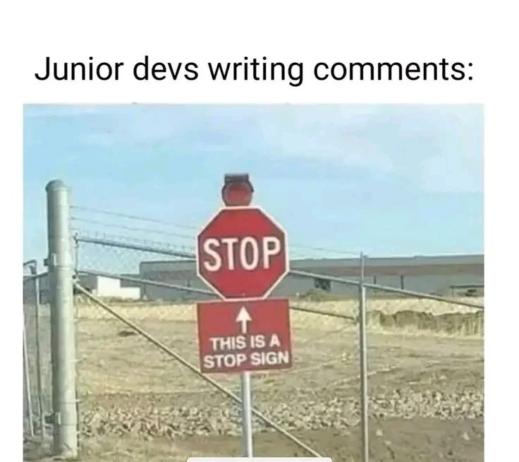 M56957992Pritam's tweet image. “When your comments are more obvious than the code itself.”
#JuniorDevStruggles #CodeLife