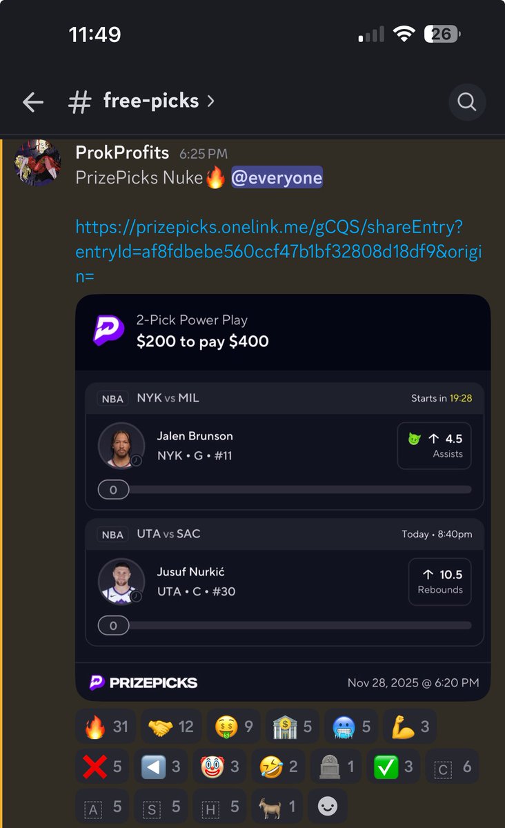 ProkProfits's tweet image. $350 to 9 random followers that:
 
Likes + Retweets🔥

Cash the free two man nuke, tomorrow will be be INSANE join the Discord below!

LINK TO FREE DISCORD: discord.gg/sbkA7PD6Y

#GamblingX #GamblingTwitter #PrizePicks #Gambling𝕏 #GamblingCommunity