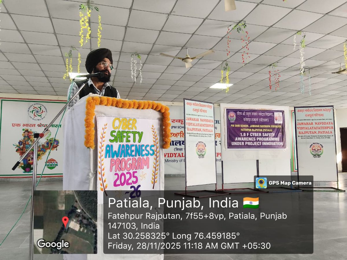 jnv_patiala's tweet image. JNV Patiala successfully conducted a Cyber Safety Awareness Programme to empower students with safe online habits, digital responsibility &amp;amp; cyber-secure behavior.@NVS_HQ
@eduMINOFINDIA
@PMOindia
@CommissionerNVS
#NVS
#JNV
@ChdNvs 
#PMshrischool
#jnvactivity