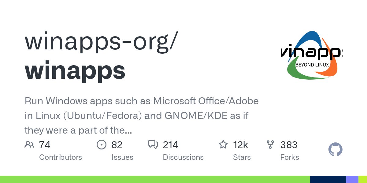 hackernewstop5's tweet image. WinApps: Run Windows apps as if they were a part of the native Linux OS #HackerNews
github.com/winapps-org/wi…